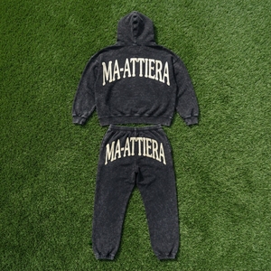 Conjunto de Sudadera con Capucha Oversize Lavada a Medida y Pantalones Jogger de Algodón para Mujer, Chándal de Dos Piezas de Felpa Estilo Urbano OEM ODM - Product Image 6