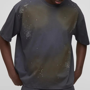 Camiseta oversize de streetwear para hombre, corte holgado, hombros caídos, algodón grueso, informal, para verano, venta al por mayor, proveedor de ropa a granel - Product Image 1