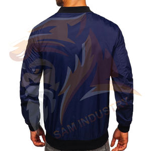 Chaqueta Bomber de Invierno para Hombre, Personalizada al por Mayor, de Alta Calidad, Hecha de Algodón, con Logotipo Bordado Personalizado - Product Image 3