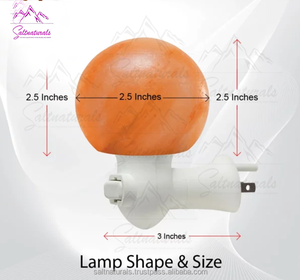 Lampe de sel en cristal de l'Himalaya du fabricant pakistanais en forme de boule Veilleuse Style Feng Shui Energies Rajeunissant Artisanat Naturel - Product Image 6