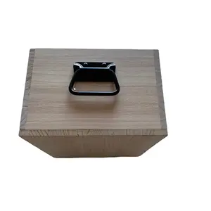 一个带金属手柄的重型木箱戒指盒独特的纪念品盒用于餐桌家居装饰厨房婚礼圣诞饰品