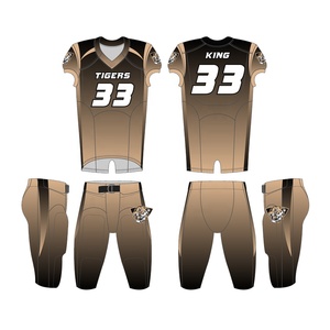 ชุดอเมริกันฟุตบอลแบบสั่งทำพิเศษ ดีไซน์ระบายอากาศได้ดี ไซส์ใหญ่ แห้งเร็ว ต้านเชื้อแบคทีเรีย ผลิตจากโพลีเอสเตอร์ 100% สำหรับทีม - Product Image 6