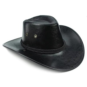 Chapeaux de Cowboy Unisexe en Cuir Véritable Style Western Haute Qualité 2026 Nouvelle Arrivée Respirants pour Sports de Plein Air et Voyage - Product Image 1