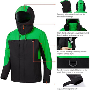 Vestes de pêche imperméables personnalisées 2026 pour hommes et femmes, respirantes, coupe-vent et résistantes à la pluie - Product Image 6