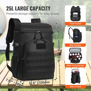 Borsa Termica Isolante da 25L con Design Molle, Multi-Tasca, in Tessuto 600D, Borsa Pranzo Morbida per Esterni con Sacche Rimovibili - Product Image 3