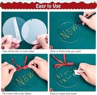 Disques en acrylique de 4 pouces avec trou, ornements vierges pour vinyle, décoration de Noël, gravure, peinture et artisanat DIY