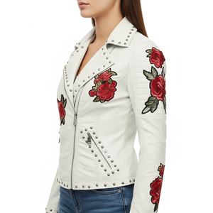 Veste en cuir pour femmes, coupe-vent, respirante, sur mesure, OEM, vente en gros - Product Image 3