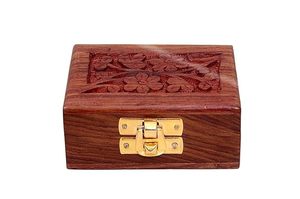 Wooden <b>Small</b> Storage Purse <b>Box</b> Jewellery <b>Box</b> for Women Jewel Organizer, Gifts Item, (Size - 3 x 2 Inches) - Product Image 3