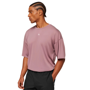 Camiseta Deportiva Extra Grande para Hombre, Transpirable, de Alto Rendimiento, Holgada, para Entrenamiento, Color Rosa Claro - Product Image 3