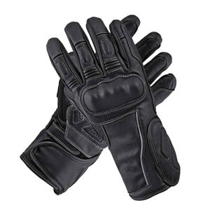 Gants de moto de course protecteurs coupe-vent en cuir de haute qualité antidérapants résistants à l'usure pour l'hiver, à doigts complets et sans manches - Product Image 1