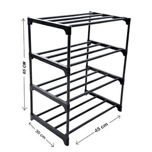 Zapatero de 4 Niveles con Estante, Zapatero Plegable para Dormitorio, Sala de Estar, Entrada, Soporte para Calzado para el Hogar, Organizador - Product Image 2