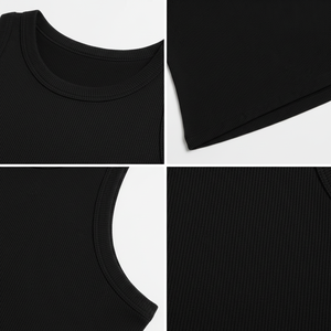 Camiseta sin Mangas para Mujer, Algodón y Poliéster, 220 GSM, Corte Regular, Corta, Transpirable, Secado Rápido, para Gimnasio, Entrenamiento, Uso Casual, OEM Personalizado - Product Image 4