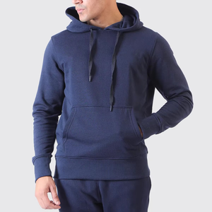 <b>Mens</b> Plain Fleece Hoodie Tracksuit Set <b>Jogger</b> Sweatpants <b>Navy</b> Two Piece OEM ODM Custom Logo Wholesale Factory Lower MOQ Supplier - Product Image 5