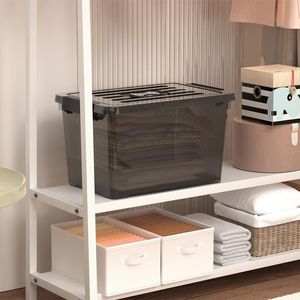 17 Qt Plastic <b>Storage</b> Bins with Latching Lids 5 Pack Large Stackable <b>Storage</b> <b>Containers</b> Garage Organizing <b>Storage</b> Box - Product Image 4