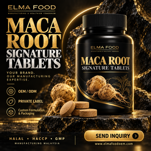 Suplemento de Extracto de Raíz de Maca Halal Elma Food, 60 Tabletas Masticables, Apoyo Energético para Hombres, Metabolismo, Circulación, GMP, HACCP - Product Image 1