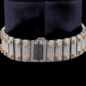 Montre de luxe de qualité supérieure, cadran carré, entièrement sertie de moissanite, diamant taille brillant, mouvement ETA, édition limitée - Product Image 5