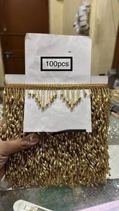 Premium Natural Glass Bead Trims Handmade Decorative Beaded <b>Lace</b> for Garments Apparel Crafts Home Décor OEM Supply - Product Image 3