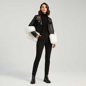 Chaqueta de Cuero para Mujer, Invierno, Transpirable, Impermeable, Casual, Diseño Moderno - Product Image 3