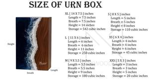 Urna Funeraria Artesanal de Madera de Palisandro para Cenizas, Caja Conmemorativa de Madera con Diseño de Olas Oceánicas - Product Image 5