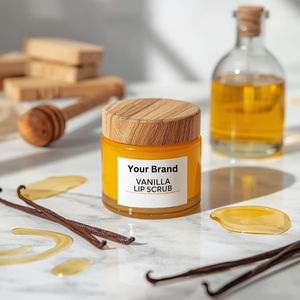 Exfoliante Labial Vegano Orgánico de Primera Calidad, Crema Humectante, Empaque con Logotipo Personalizado, Blanqueador, Aclarante, Exfoliante de Vainilla, Marca Privada - Product Image 3