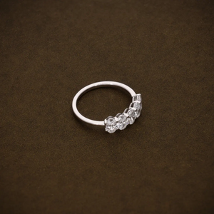 Anillo de compromiso con cinco diamantes ovalados creados en laboratorio, certificados, en oro blanco, amarillo y rosa, para ella. - Product Image 5