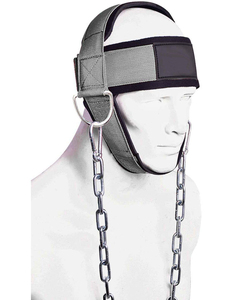 Arnés de cabeza con y sin correa para la barbilla, cinturón de entrenamiento para el cuello, cadena de levantamiento de pesas para ejercicios de cuello - Product Image 4