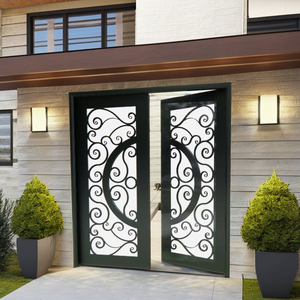 Puertas Exteriores de Hierro Forjado Personalizadas para Casas con Entrada Frontal Moderna y Seguridad Premium - Product Image 3
