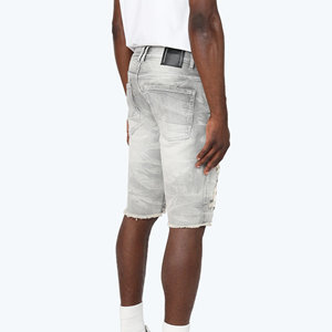 กางเกงยีนส์ขาสั้นผู้ชายทรงปกติแบบลำลองสั่งทำขายส่ง สไตล์ใหม่สีพื้นสำหรับขาย - Product Image 2