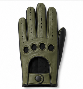 Wholesale Lambskin Leather Driving Gloves Touchscreen Breathable Flexible Non Slip Full <b>Finger</b> Unisex Car <b>Bike</b> Outdoor Gloves - Product Image 4