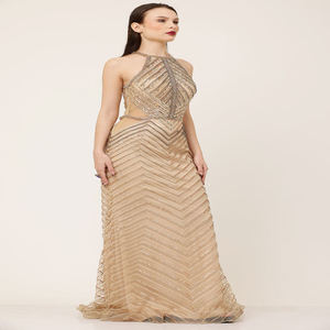 Designer Premium Modern Womens Mermaid Fit Floor-Length Evening Party Gown | Elegant Formal Wear Natural for Weddings Dress Wear - Product Image 1