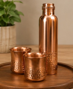 Bouteille d'eau en cuivre martelé, luxe moderne, grande capacité, facile à nettoyer, garde l'eau fraîche pour une hydratation saine au meilleur prix - Product Image 2