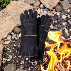 Gants de soudage robustes à manchette longue, résistants à la chaleur, de protection, style gantlet avec boucle de suspension - Product Image 5