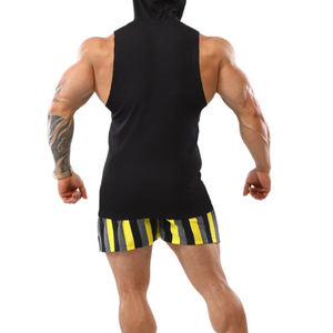 Hoodie de sport sans manches pour homme, personnalisable avec logo, léger, idéal pour la gym – Meilleure vente - Product Image 2