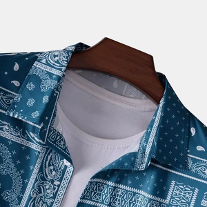 Chemise en twill de soie pour homme, fantaisie, fantastique, surdimensionnée, à col camp, imprimée - Product Image 4