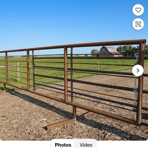 Panel de Corral para Ganado de Acero Resistente a la Corrosión con Rieles Horizontales y Patas Estables para Recinto de Animales de Granja - Product Image 5