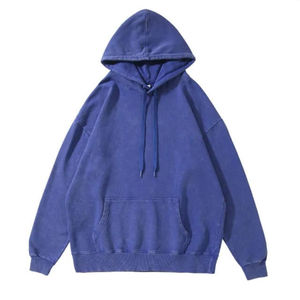 Sudadera con capucha holgada para parejas, básica, de algodón mezclado con forro polar, gruesa, deportiva, informal, de manga larga. - Product Image 5