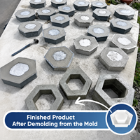 Moule en plastique PP pour pavés en béton hexagonaux avec trou hexagonal pour applications de pavage perméable