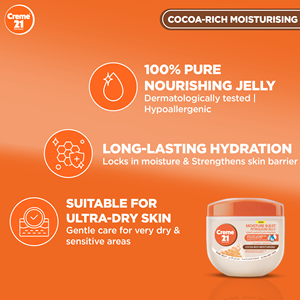 Crema 21 con Manteca de Cacao y Vaselina, 300 ml, Humectante Multiusos para el Cuidado del Cuerpo y Labios - Product Image 3