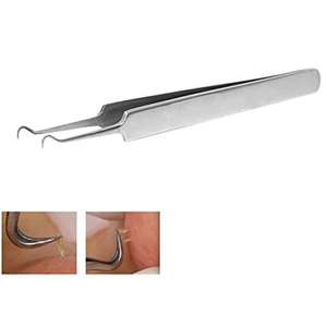 Blackhead Acne Removal Extractor Stainless Steel Curved Blackhead Tweezers - Product Image 4