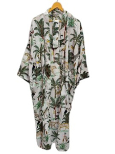 Robe longue kimono en soie Bridel, patchwork, pour couvrir le bikini, vêtement de nuit, kimono en sari indien vintage recyclé fait main - Product Image 3