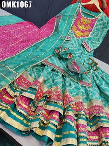 Robe Anarkali Kurta / Kurti Garara pour femme, tenue traditionnelle pour toutes les saisons, mariage, fête, coton pakistanais, anti-humidité, protection solaire - Product Image 3