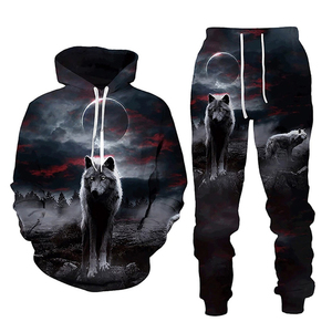 CustomTrack Suit Men <b>Running</b> Men Sublimation Tracksuits Sublimated Tracksuit Solid Color Fleece Pullover Sweater Tracksuits Men - Product Image 3