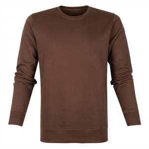 Sudadera de Cuello Redondo de Algodón para Hombre, Sudadera Lisa de Felpa, Ropa con Logotipo Personalizado, Fabricante OEM ODM, Venta al Por Mayor - Product Image 1