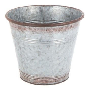 Enfriador de Bebidas Redondo de Acero Galvanizado Rústico para Vino y Bebidas, Cubetas Metálicas para Vino y Cubo de Hielo para Fiestas y Eventos - Product Image 2