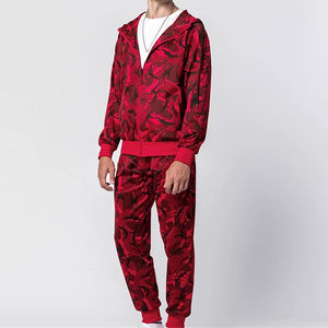 Survêtements unisexes camouflage personnalisés 500 g/m² – Ensemble sweat à capuche et pantalon de survêtement imprimé intégral pour hommes - Product Image 4