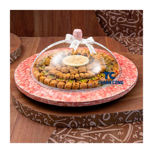 Vente en gros de plateau en nacre pour le Ramadan Eid pour l'affichage de desserts élégants Cadeaux attentionnés pour une célébration écologique - Product Image 1