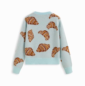 Varsity College Style Knit <b>Sweater</b> Elegant <b>Crewneck</b> Winter Pullover - High-End Soft Yarn Ladies Office Fashion 2026 Breathable - Product Image 6