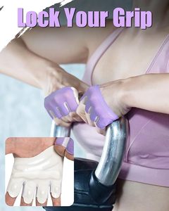Guantes de entrenamiento con cierre de cordones y medio dedo, ligeros, para hombres y mujeres, para levantamiento de pesas, ciclismo, gimnasio, fitness, crossfit - Product Image 2