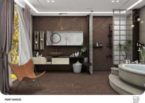 Azulejo de Porcelana Tallado de Diseño 600x1200mm 60x120cm 24x48 Pulgadas Gran Formato Acabado de Superficie para Uso Residencial y Comercial Moderno - Product Image 3