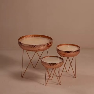 Standard Quality Metal Candle Jar for Home and Wedding Decorative Luxury Handmade Candle Jar With Stand - Product Image 3